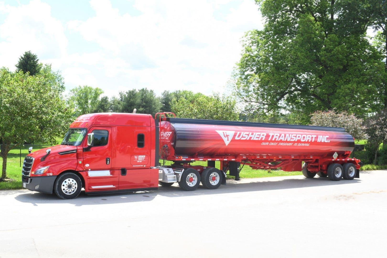 Usher Transport tanker truck and trailer